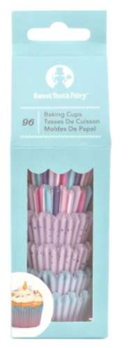 Sweet Tooth Fairy Mini Baking Cups - Purple Stripe - Click Image to Close